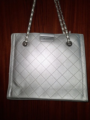 Bag to Bag τσάντα ώμου καινούργια, γκρι μεταλιζέ