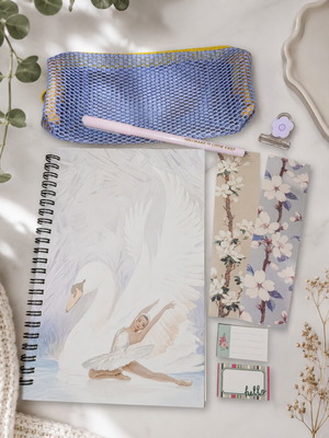 Swan Lake Balletcore Stationery Set 8 Pieces New