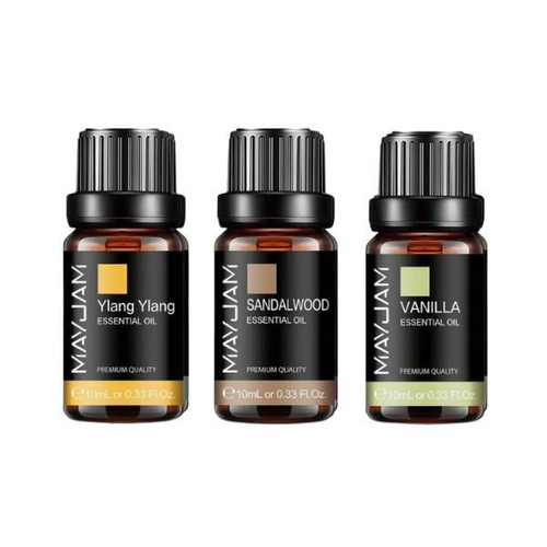 Set of 3 essential oils Ylang Ylang, Sandalwood, Vanilla 10ml new