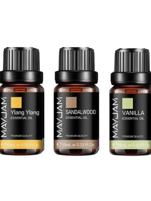 Set of 3 essential oils Ylang Ylang, Sandalwood, Vanilla 10ml new