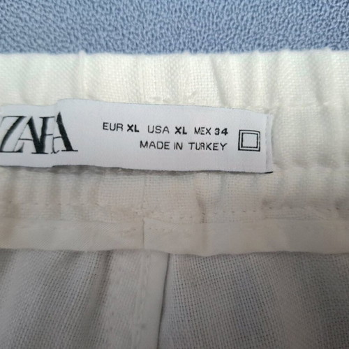 White men's linen shorts Zara XL like new