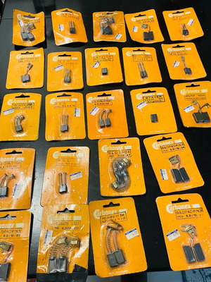 Wheel, drill, and starter carbon brushes new