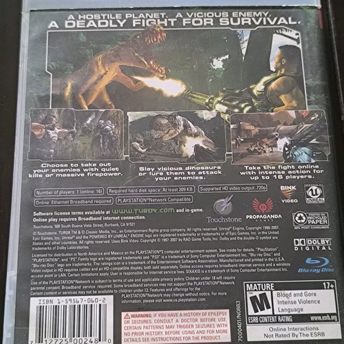 Turok PlayStation 3 used, complete with manual