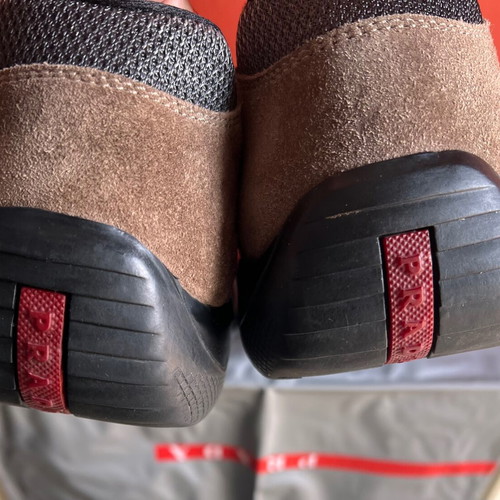 Prada America's Cup Sneakers like new, gray and brown, size 42-42.5