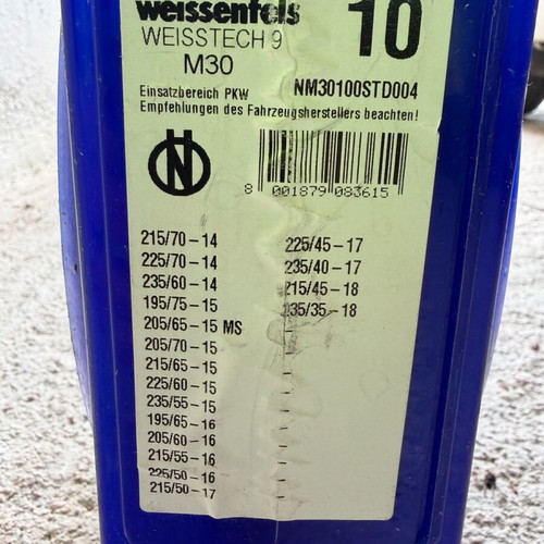 Αντιολισθητικές αλυσίδες Weissenfels 9mm για επιβατικό αυτοκίνητο, σαν καινούργιες, 2 τμχ