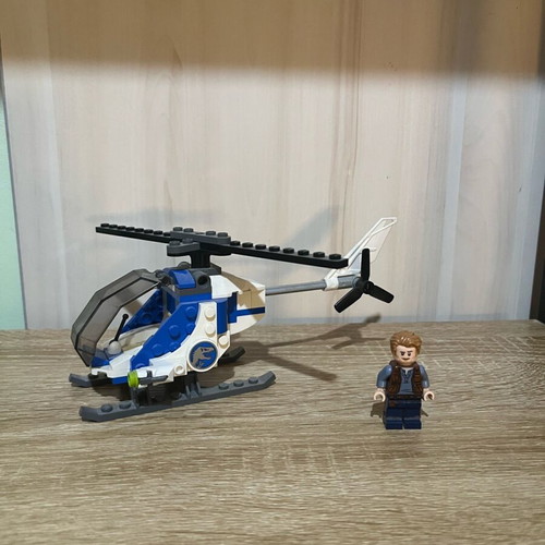 Lego Jurassic helicopter with one figure like new