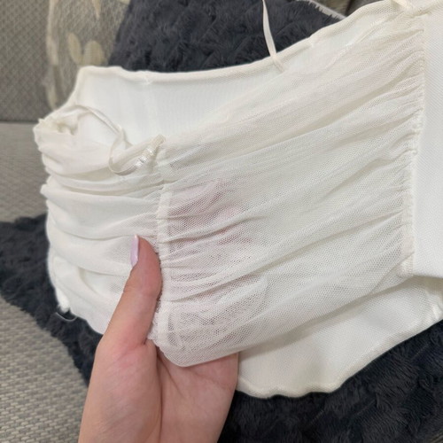 White strapless top Zara used, size S