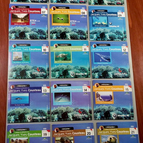 Jacques Yves Cousteau Documentary Series VCD Collection like new, 28 discs