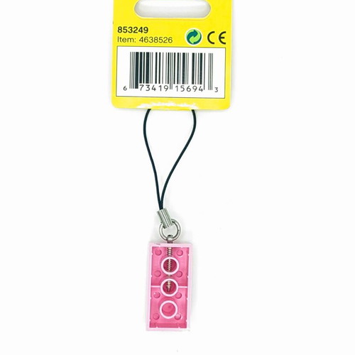 LEGO Strap Pink 2x4 Brick Keychain