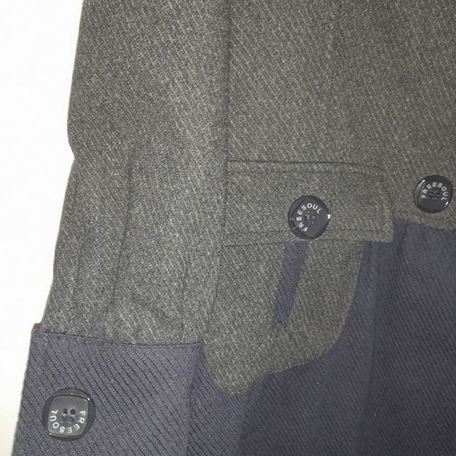 Freesoul coat used gray blue with high collar