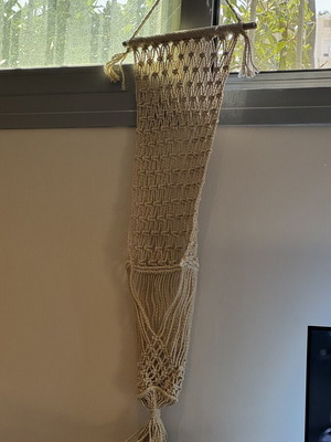 Macrame wall hanging large 130 cm length natural rope