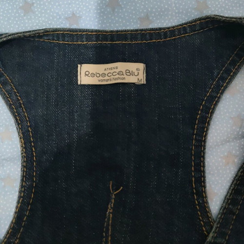 Rebecca Blu denim vest medium like new, blue with back opening