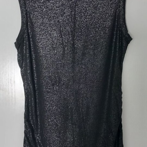 Sleeveless top, shiny elastic fabric. Size M/L