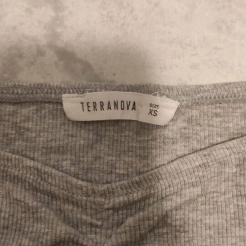 Crop cotton blouse gray, like new, size XS