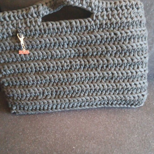 Handmade black handbag with charm new