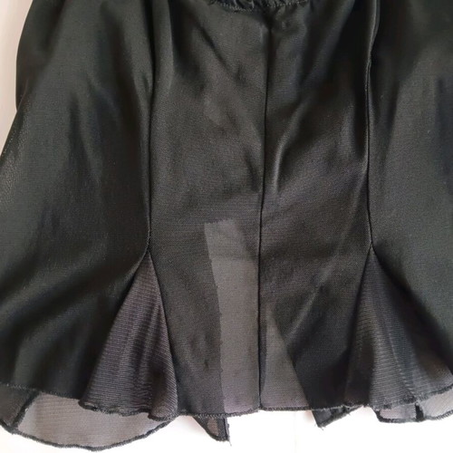 Blouse-bustier used, black tulle with built-in bra, size S