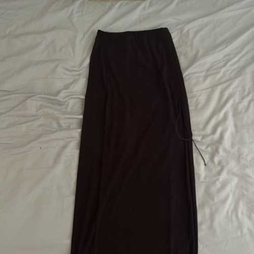 Long skirt with slit used, black, size M