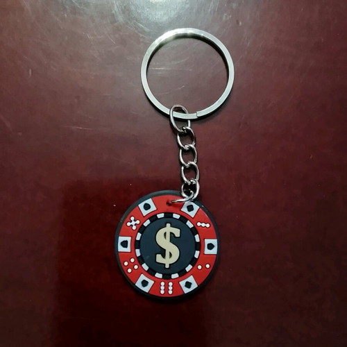 Casino keychains new, set of 9 leather
