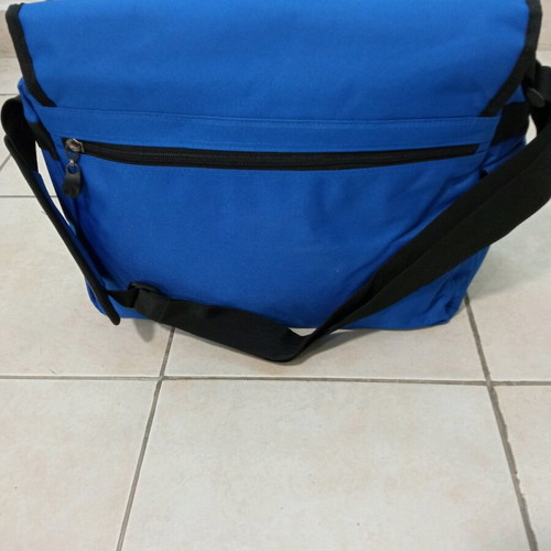 Messenger bag new blue shoulder with durable material and pockets