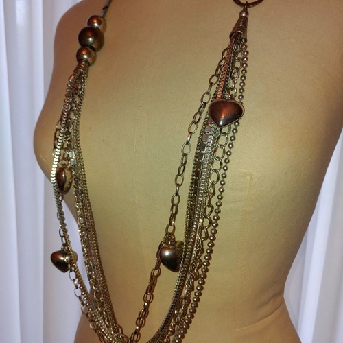 Long necklace used metal