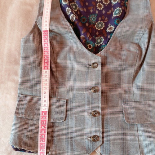Classic Benetton checked and floral vest S like new