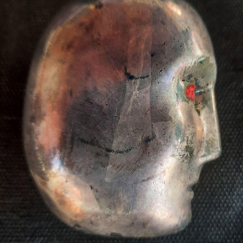 Crystal & Silver Sculpture like new, Brains series Kosta Boda Bertil Vallien