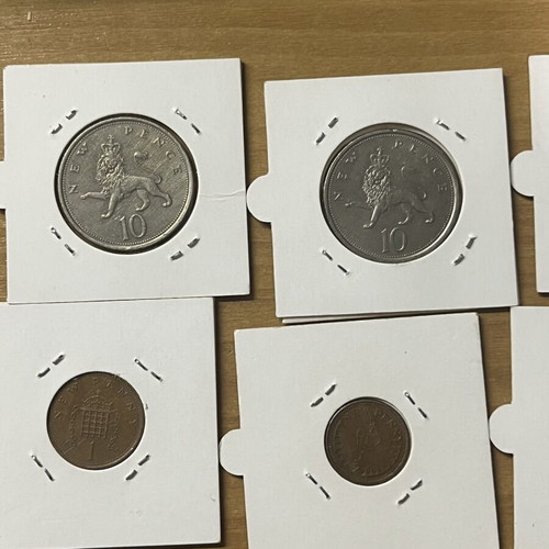 British coins vintage collection, lot of 11, like new
