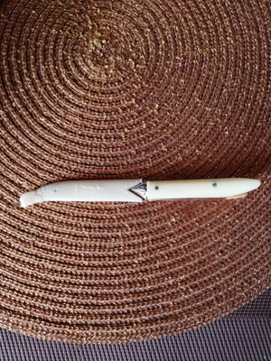 Decorative Cretan knife used with mantinada and sheath