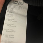 Billabong hoodie like new, black and white, size M