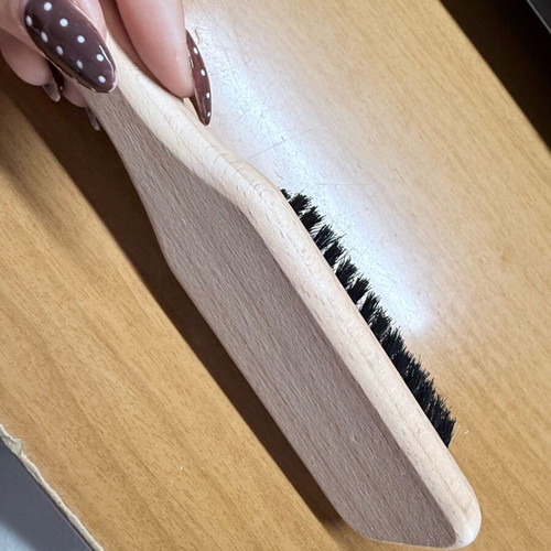 Wooden brush medium hardness new for hair and shoes