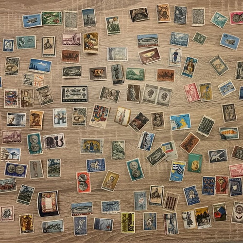 Retro Greek and Foreign Stamp Collection, like new, 1960s-1980s