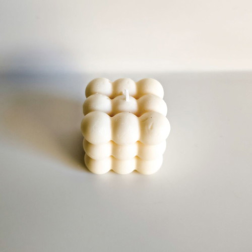 Bubble scented candle 5.5x5.5x5.5 cm made of soy wax