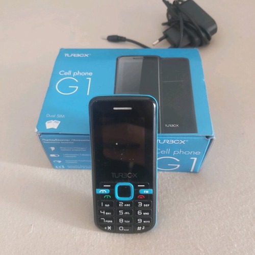 Turbo-x Cell Phone G1 used, blue, with memory card