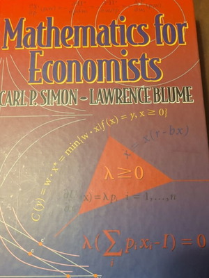 Mathematics for Economists like new, English edition