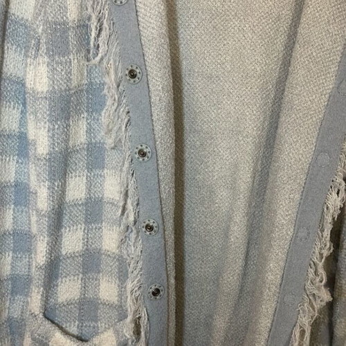 Armani tweed coat like new, white and blue, size S