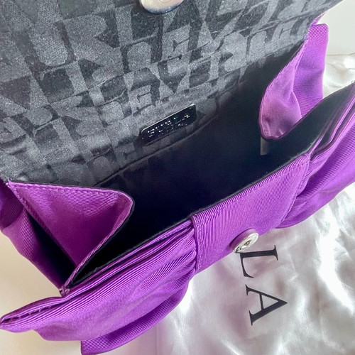 Furla women's clutch bag used, purple