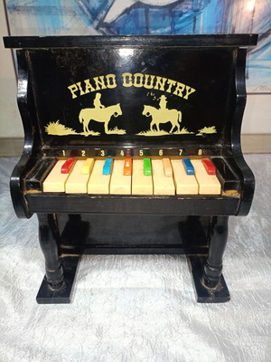 Vintage wooden decorative piano "Country" by Hering used