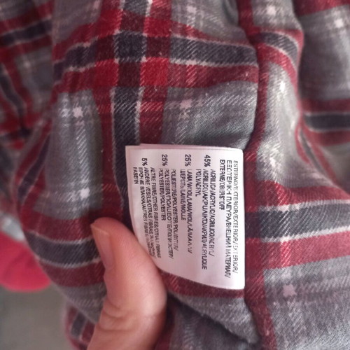 Prenatal children's coat used, red, size 98 cm