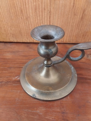 Metal candlestick, height about 8 cm