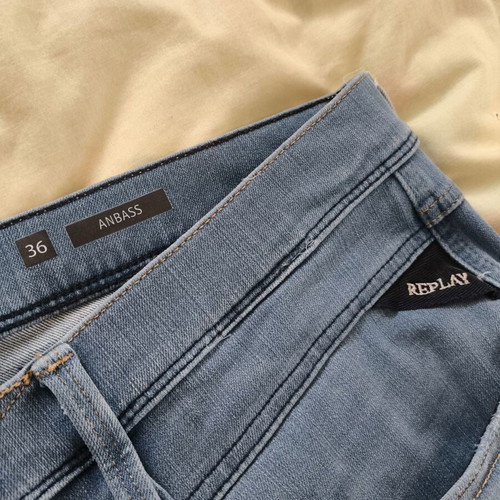Replay Anbass Hyperflex Jeans waist 36 length 32 light blue like new