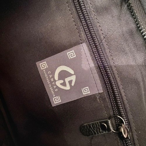 Canvas crossbody bag gray and black new