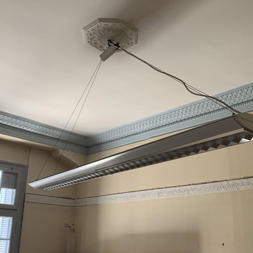Spheros Staff Ceiling Pendant Light like new, architectural office lighting