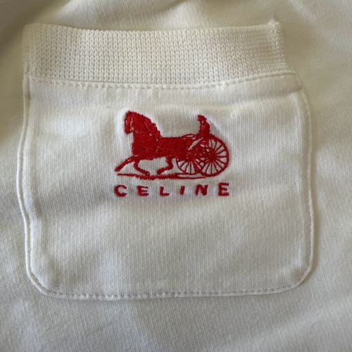 Celine white shorts with authentic logo like new, size L