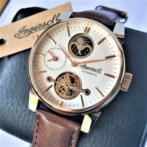 Ingersoll men's watch new with double moon mechanical movement