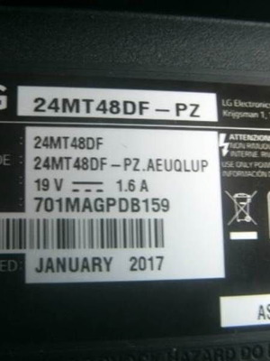 LG 24" μεταχειρισμένες πλακέτες για μοντέλο 24MT48DF-PZ με σπασμένη οθόνη