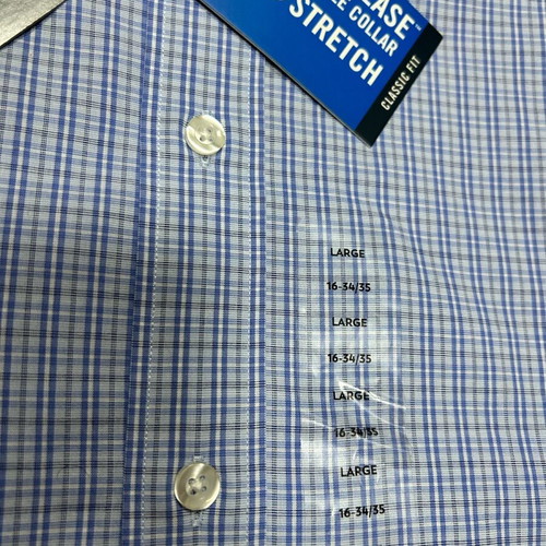 Nautica Stretch Classic Fit Shirt Large 16-34/35 new, 100% cotton