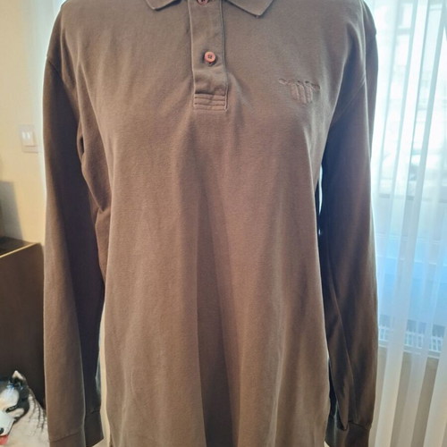 Navy & Green long-sleeve shirt like new, olive color, size M