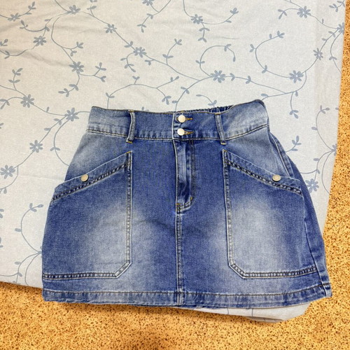 Demin mini skirt Shein like new, blue, size XL
