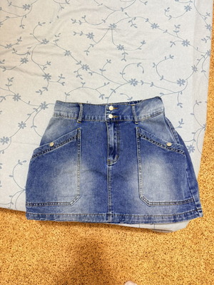 Demin mini skirt Shein like new, blue, size XL
