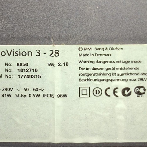 Bang & Olufsen BeoVision 3-28 CRT TV used, collectible retro design